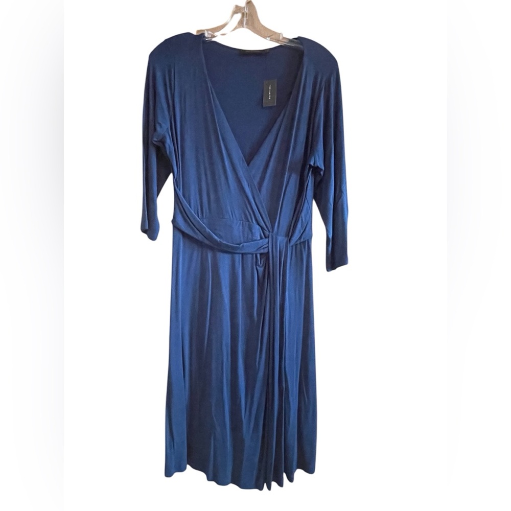 The Limited Navy Blue Faux Wrap Dress